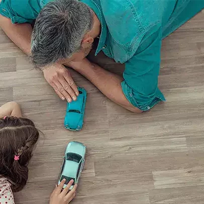 after-vinyl-installation Dad & Daughter Playing | Titan Flooring
